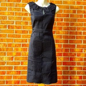 Chetta B Sunhee blue textured sleeveless dress
